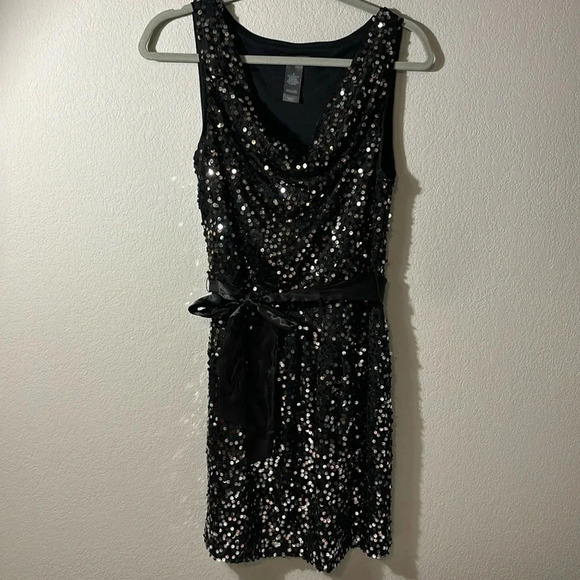 Bisou Bisou Black Party Sparkle Dress size 6 - Picture 2 of 9